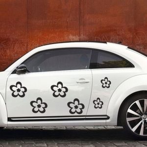 Sticker voiture  Lots de 16 fleurs