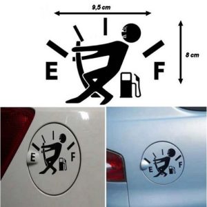 Stickers voiture style jauge de carburant drôle